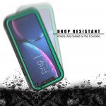 Wholesale iPhone Xs Max Clear Dual Defense Case (Green)